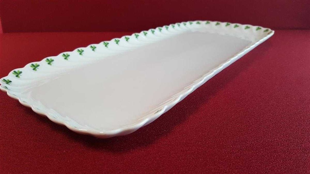 [45814846] Königskuchenplatte Haviland Limoges Torse Trefle Vert Kleeblatt gebraucht - sehr gut Bild 3