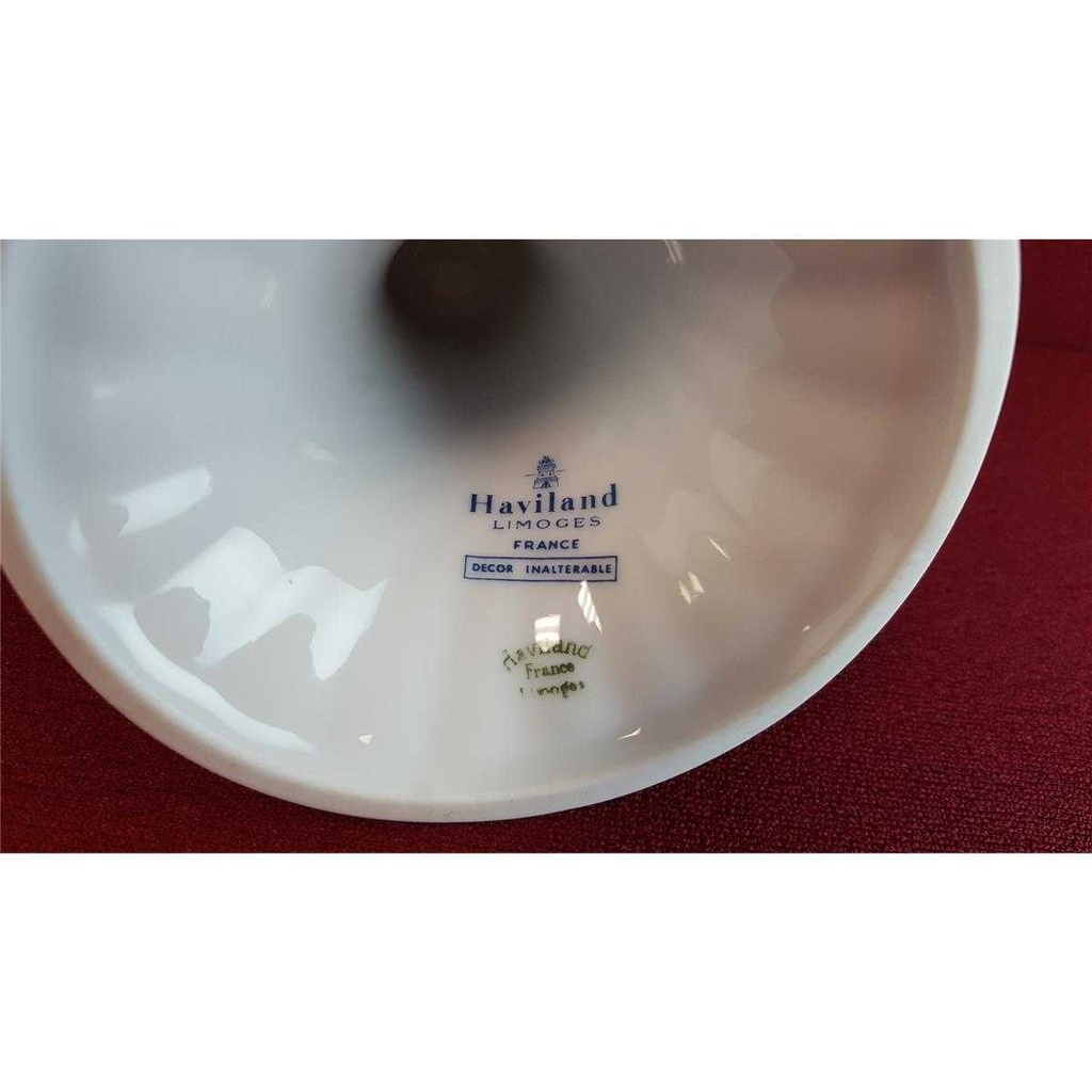 [45814847] Kerzenhalter klein Haviland Limoges Torse Trefle Vert Kleeblatt gebraucht - sehr gut Bild 4