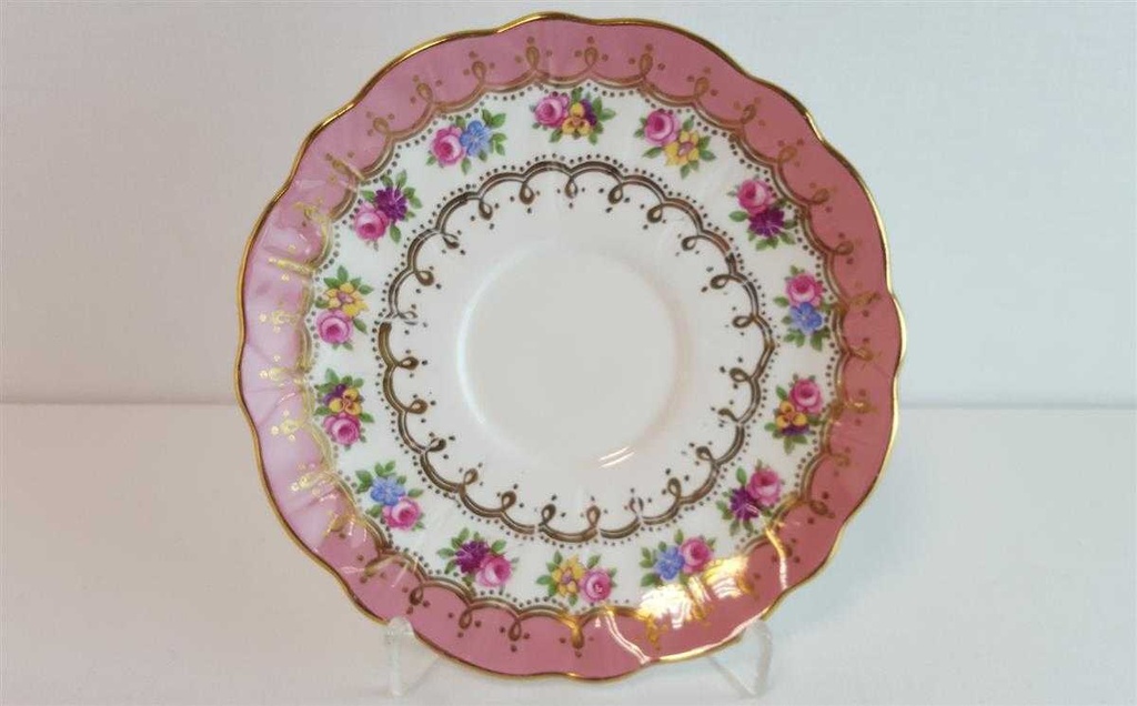 [45814856] Kaffeetasse mit Untertasse Tasse Goldrand 2tlg Aynsley Blumen gebraucht - gut Bild 6
