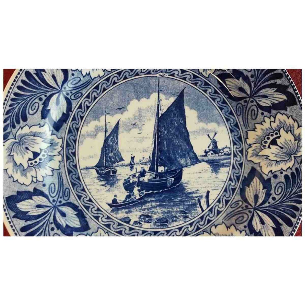 [45814858] Wandteller Sammelteller Royal Sphinx Maastricht Delfts Schiffe Hafen gebraucht - sehr gut Bild 2