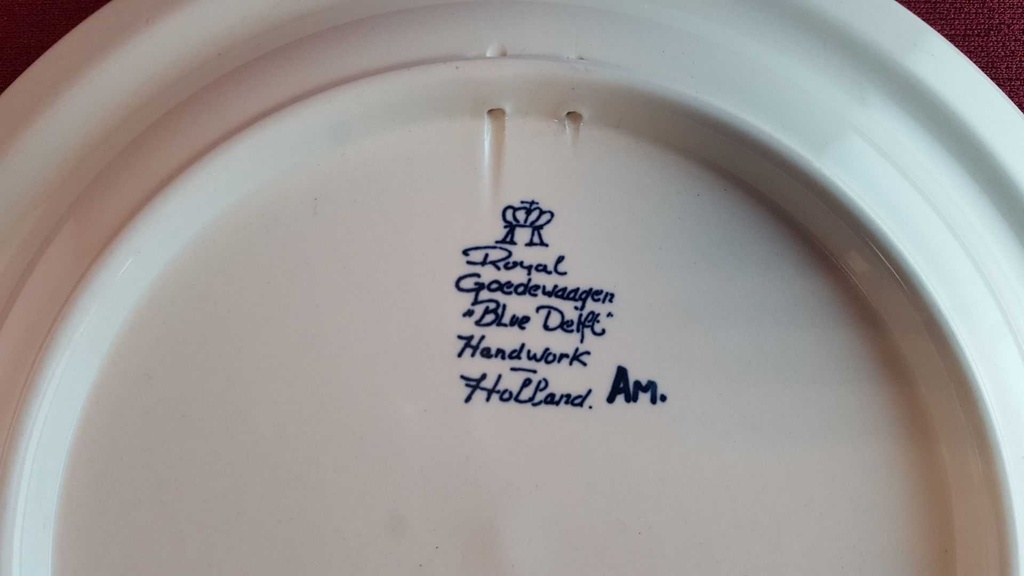 [45814860] Wandteller Royal Goedewaagen Blue Delft gebraucht - gut Bild 4