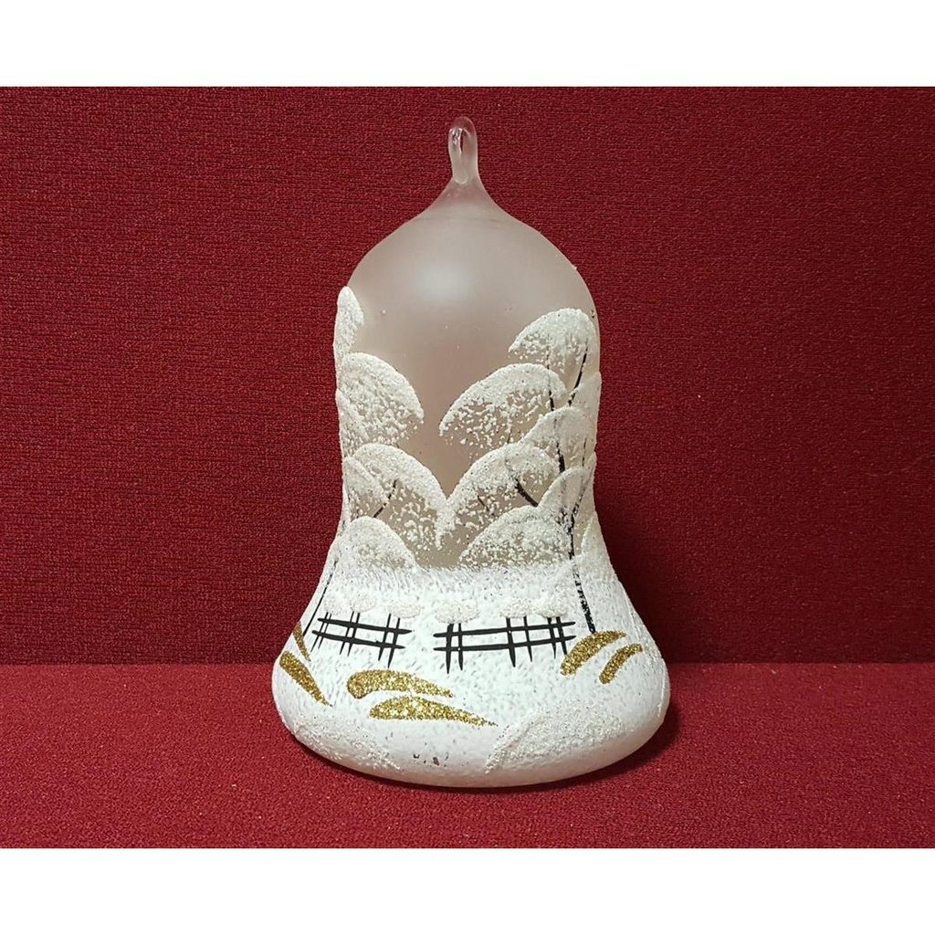 [45814866] Weihnachtsdeko Glocke Glas Winterlandschaft H 12,3 cm Bild 3