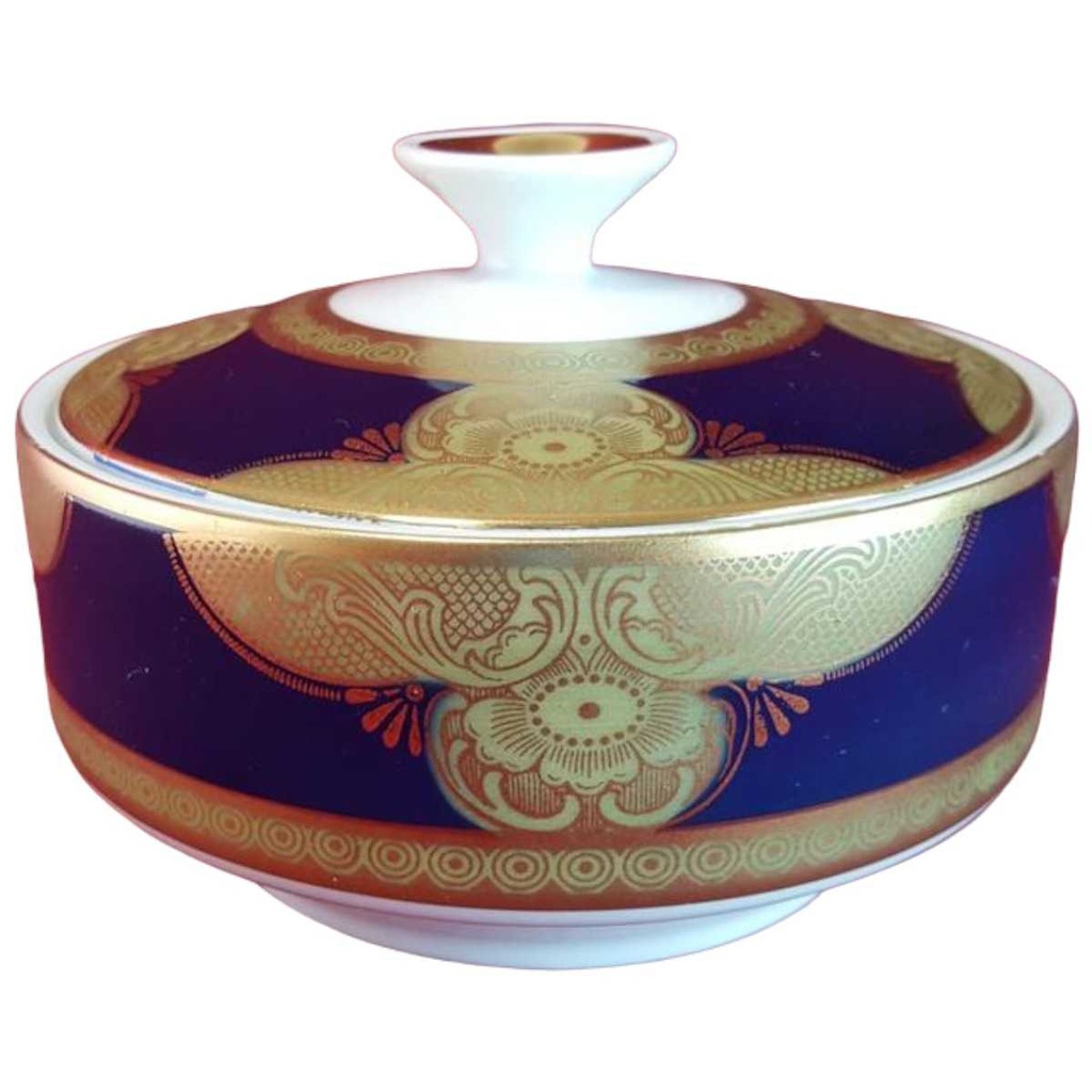 [45814872] Zuckerdose Golddekor Winterling Kobaltblau Blau Bavaria gebraucht - gut Bild 2