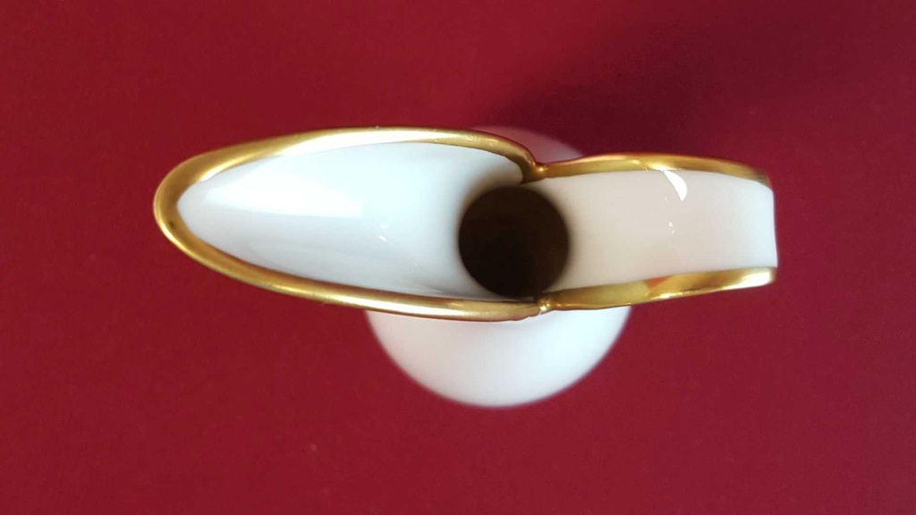 [45814880] Vase Goldrand 19,5 cm K & A Krautheim Weiß Selb gebraucht - gut Bild 4