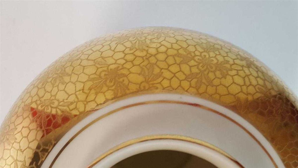 [45814881] Vase Blumenvase Golddekor 15,2 cm Kaiser Porzellan Alka Kunst Elfenbein Beige gebraucht - gut Bild 3