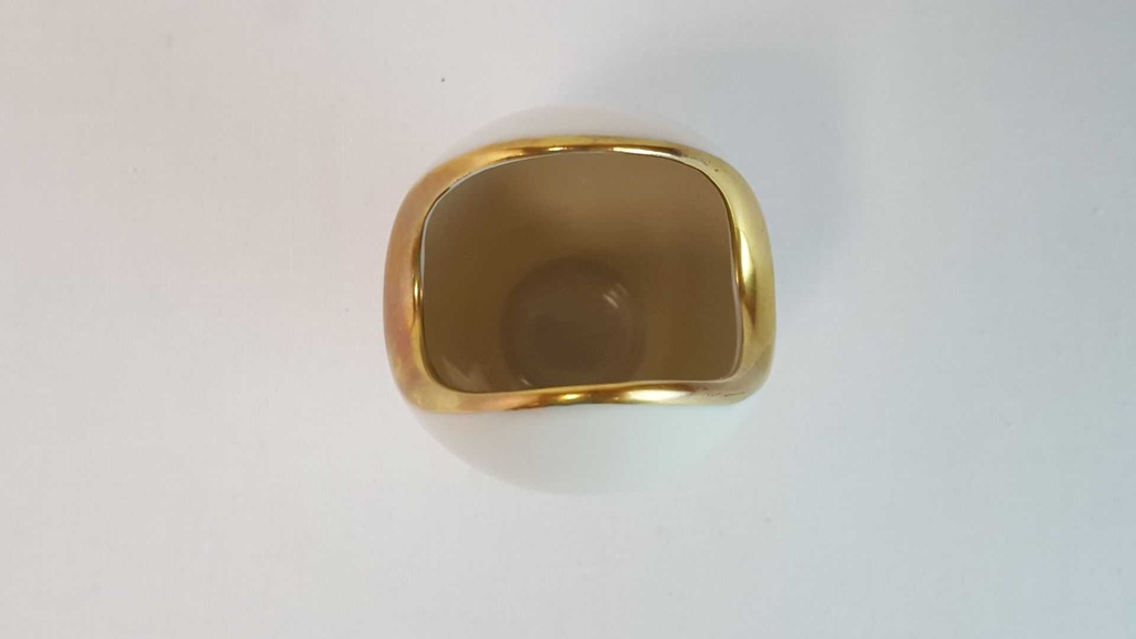[45814883] Vase Goldrand 10,8 cm Edelstein Bavaria Form 9762 Weiß gebraucht - sehr gut Bild 4