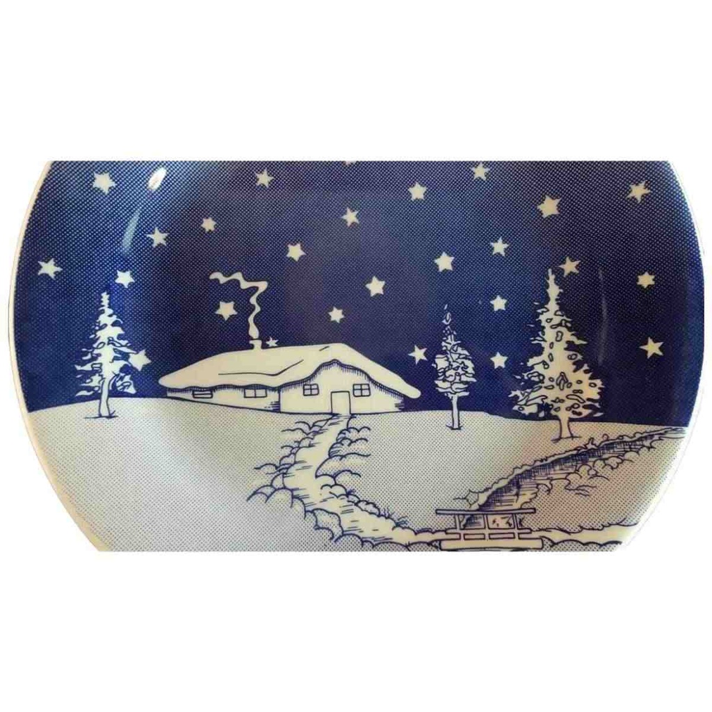 [45814917] Teller 24,6 cm English Ironstone Tableware (EIT) EIT England Weihnachtsdekor Blau gebraucht - sehr gut Bild 2