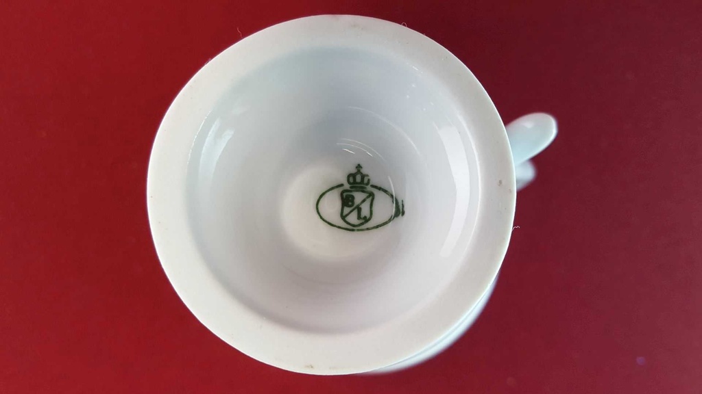 [45814926] Kakaobecher mit Untertasse Golddekor Burg Lindau weiß gebraucht - gut Bild 5