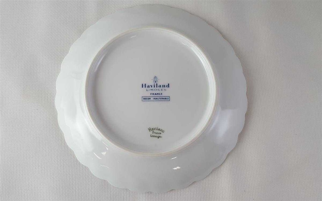 [45814945] Untertasse für Tee/Kaffee 14,5 cm Haviland Limoges Torse Trefle Vert Kleeblatt Bild 3
