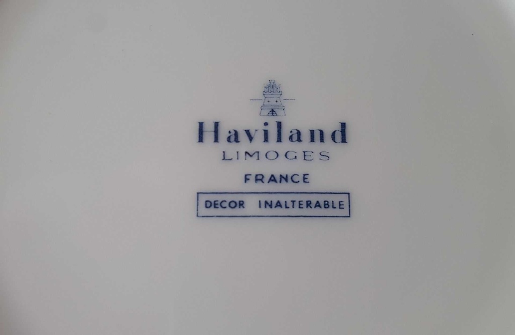 [45814945] Untertasse für Tee/Kaffee 14,5 cm Haviland Limoges Torse Trefle Vert Kleeblatt Bild 6