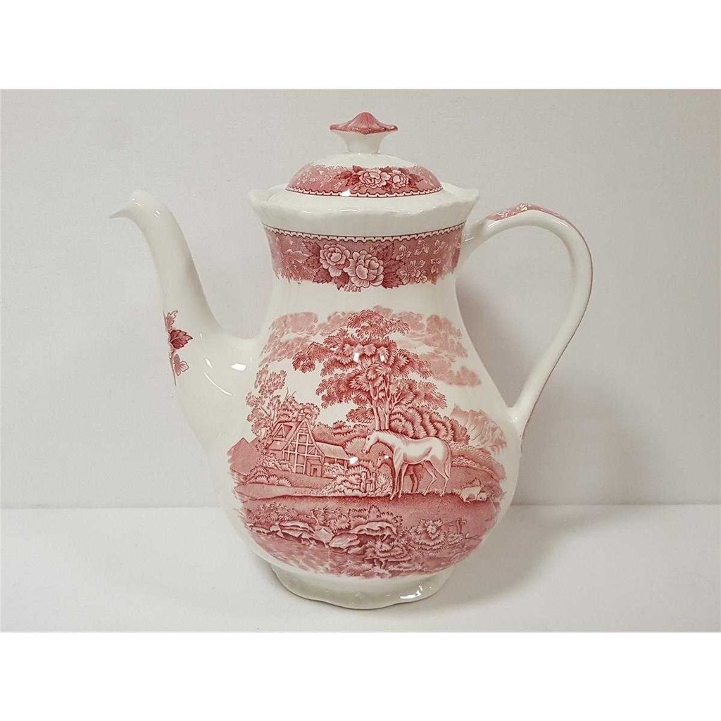 [45814960] Kaffeekanne 1,4 L Adams English Scenic Rot gebraucht - gut Bild 3