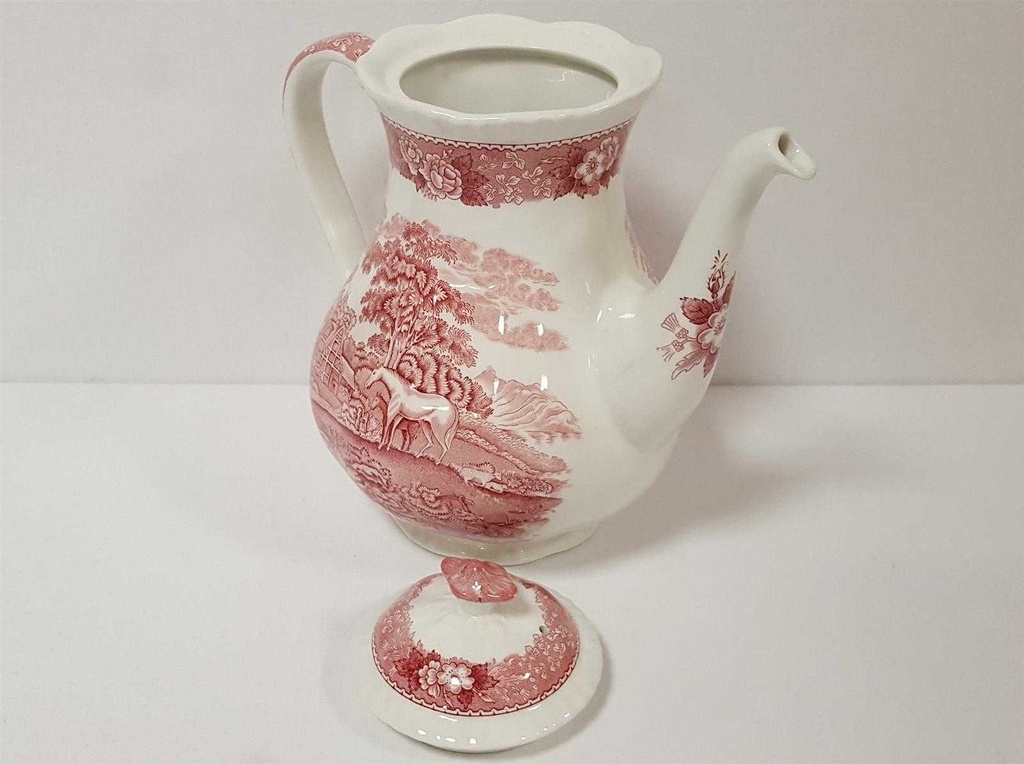 [45814960] Kaffeekanne 1,4 L Adams English Scenic Rot gebraucht - gut Bild 5