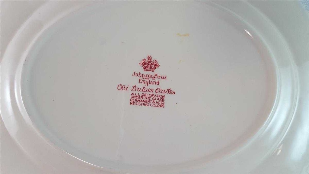 [45814963] Fleischplatte 26x21,7 cm Johnson Bros Old Britain Castles Rot gebraucht - sehr gut Bild 3