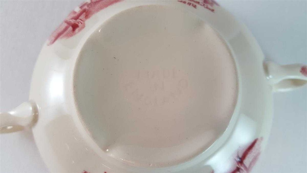 [45814968] Suppentasse mit Außendekor Suppenbecher Johnson Bros Old Britain Castles Rot Bild 4