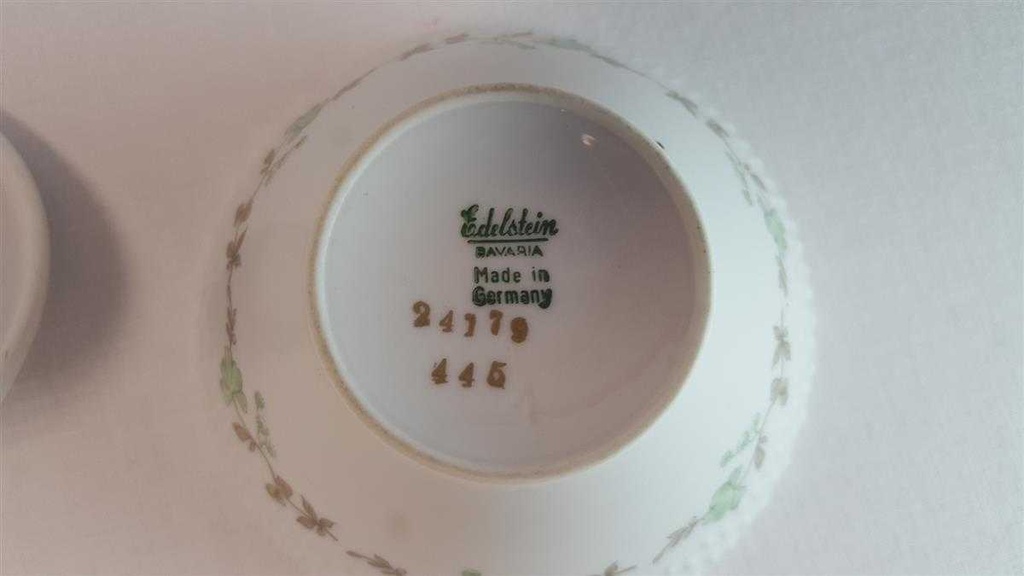 [45814973] Zuckerdose Goldrand Edelstein Bavaria Blumendekor 24179 Blumen gebraucht - sehr gut Bild 5