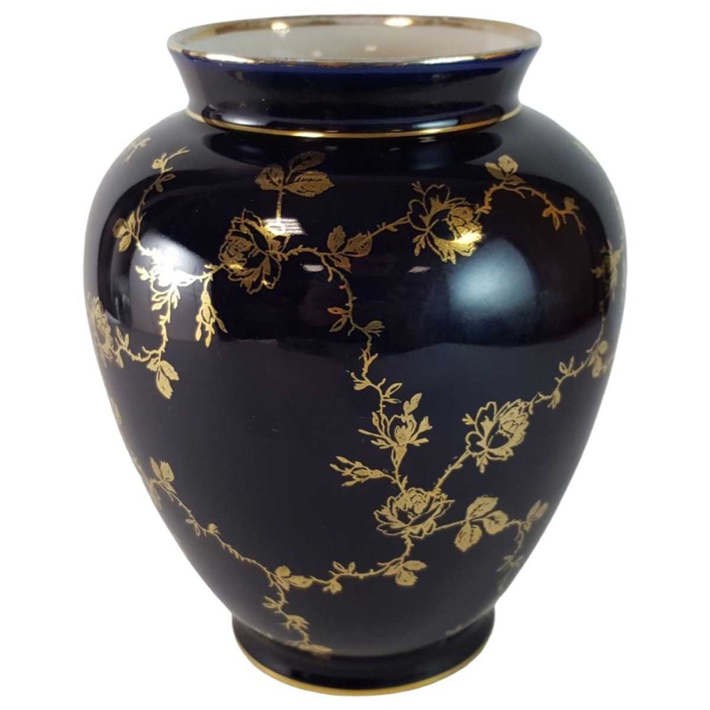 [45814981] Vase Dekorative 15 cm Lindner Porzellan Rosengold Blau Bavaria gebraucht - gut Bild 2