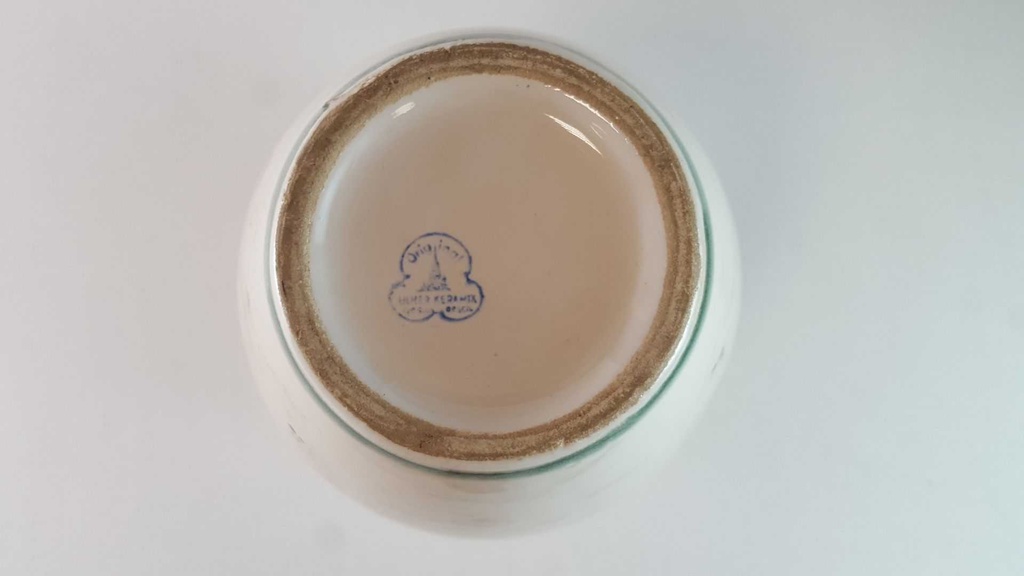 [45814982] Vase 20,3 cm Ulmer Keramik Blumen gebraucht - gut Bild 4