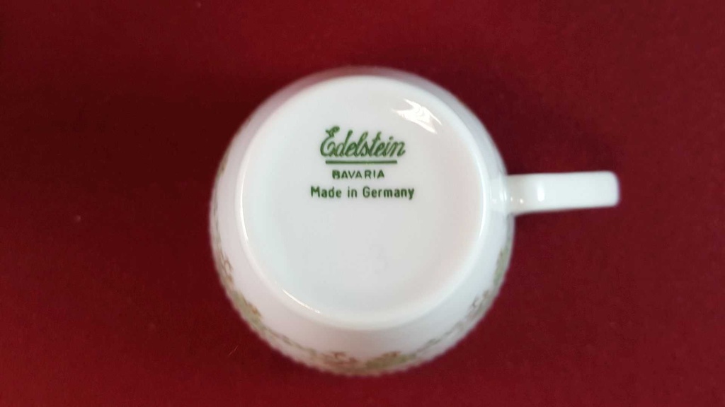 [45815005] Kaffeetasse Tasse Goldrand Edelstein Bavaria Blumendekor 24179 Blumen gebraucht - gut Bild 5