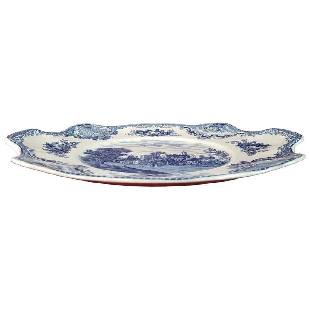 [45815008] Coupe /Sandwichplatte 26x23,8 cm Johnson Bros Old Britain Castles Blau gebraucht - sehr gut Bild 2