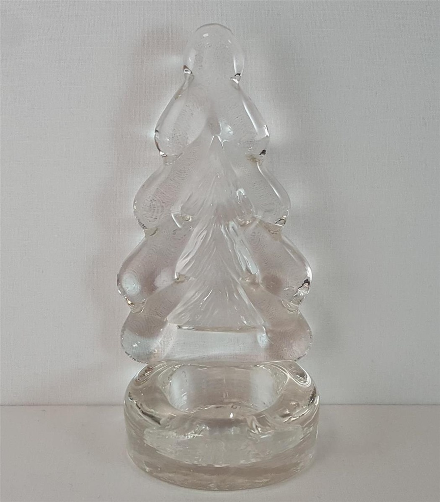 [45815016] Kerzenhalter Teelichthalter Glas Tannenbaum H 16,5 cm in OVP Bild 4