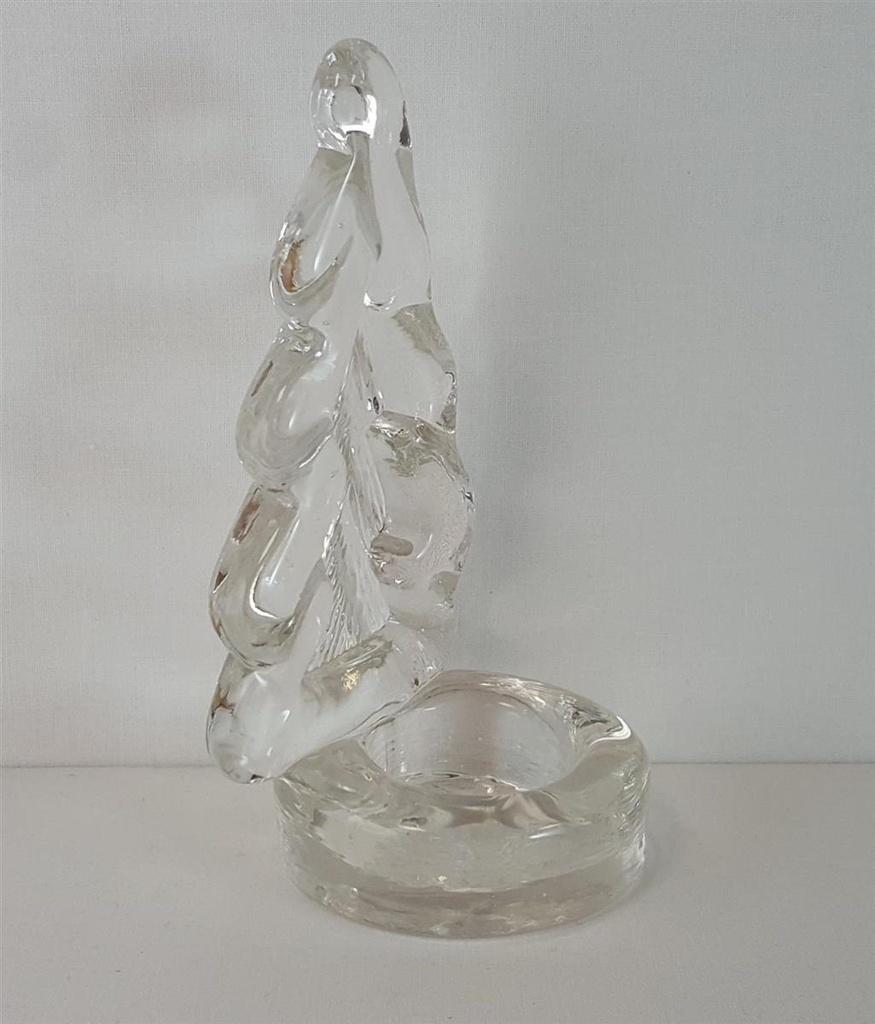 [45815016] Kerzenhalter Teelichthalter Glas Tannenbaum H 16,5 cm in OVP Bild 5