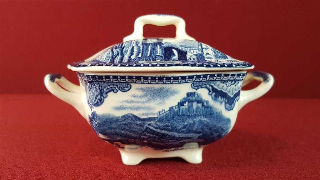 [45815021] Zuckerdose Johnson Bros Old Britain Castles Blau gebraucht - sehr gut Bild 3