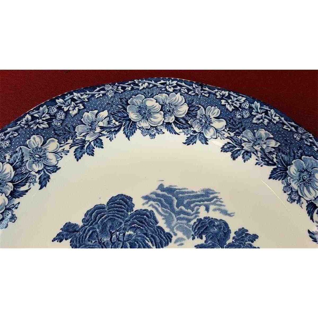 [45815026] Speiseteller Essteller groß 28,5 cm Enoch Wedgwood Woodland Blau gebraucht - gut Bild 3