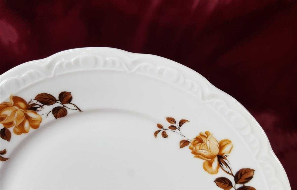 [4581504] Kuchenteller Dessertteller Frühstücksteller 19,6 cm Mitterteich Form 110 Braune Rose gebraucht - sehr gut Bild 2
