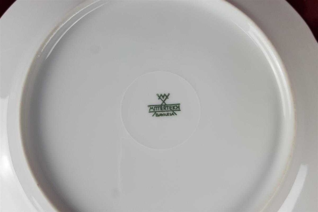 [4581504] Kuchenteller Dessertteller Frühstücksteller 19,6 cm Mitterteich Form 110 Braune Rose gebraucht - sehr gut Bild 4