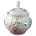 [45815060] Zuckerdose Winterling Kirchenlamitz blau rot Blümchen Relief Wellenrand gebraucht - gut Bild 2