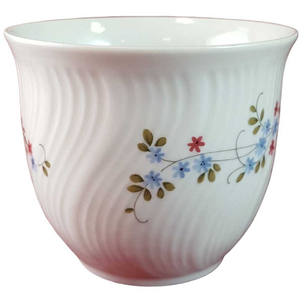 [45815068] Kaffeetasse Tasse Winterling Kirchenlamitz blau rot Blümchen Relief Wellenrand gebraucht - gut Bild 2