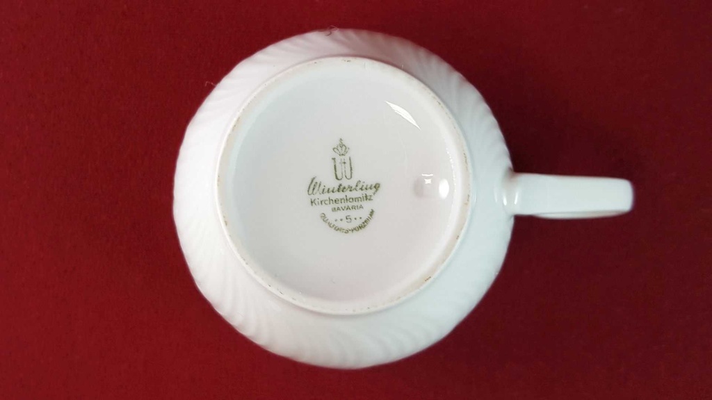 [45815068] Kaffeetasse Tasse Winterling Kirchenlamitz blau rot Blümchen Relief Wellenrand gebraucht - gut Bild 6