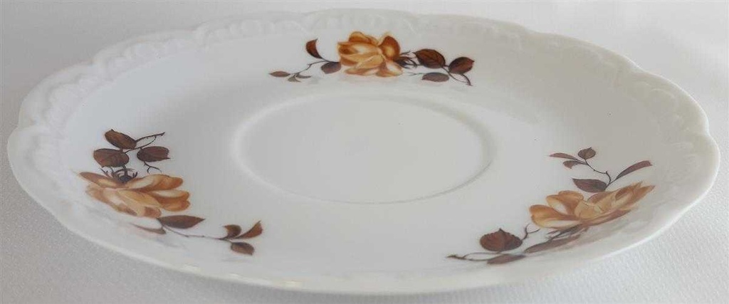 [4581508] Untertasse für Kaffee 14,6 cm Mitterteich Form 110 Braune Rose gebraucht - sehr gut Bild 2