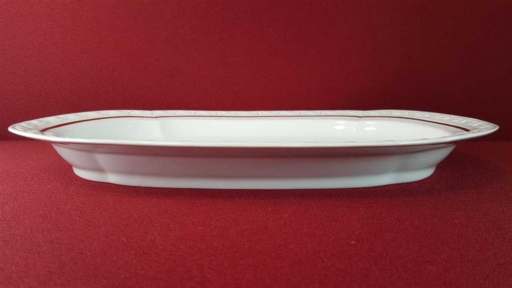 [45815088] Servierplatte Speiseplatte Fleischplatte Steakplatte Goldrand 34,5x22,6 cm Edelstein Bavaria Frauenlob 15430 Weiß gebraucht - gut Bild 4