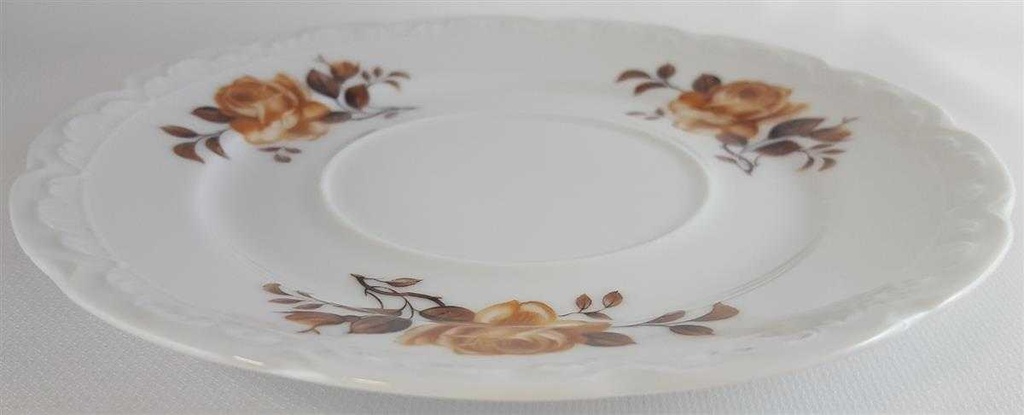 [4581509] Untertasse für Suppe 17,3 cm Mitterteich Form 110 Braune Rose gebraucht - sehr gut Bild 2