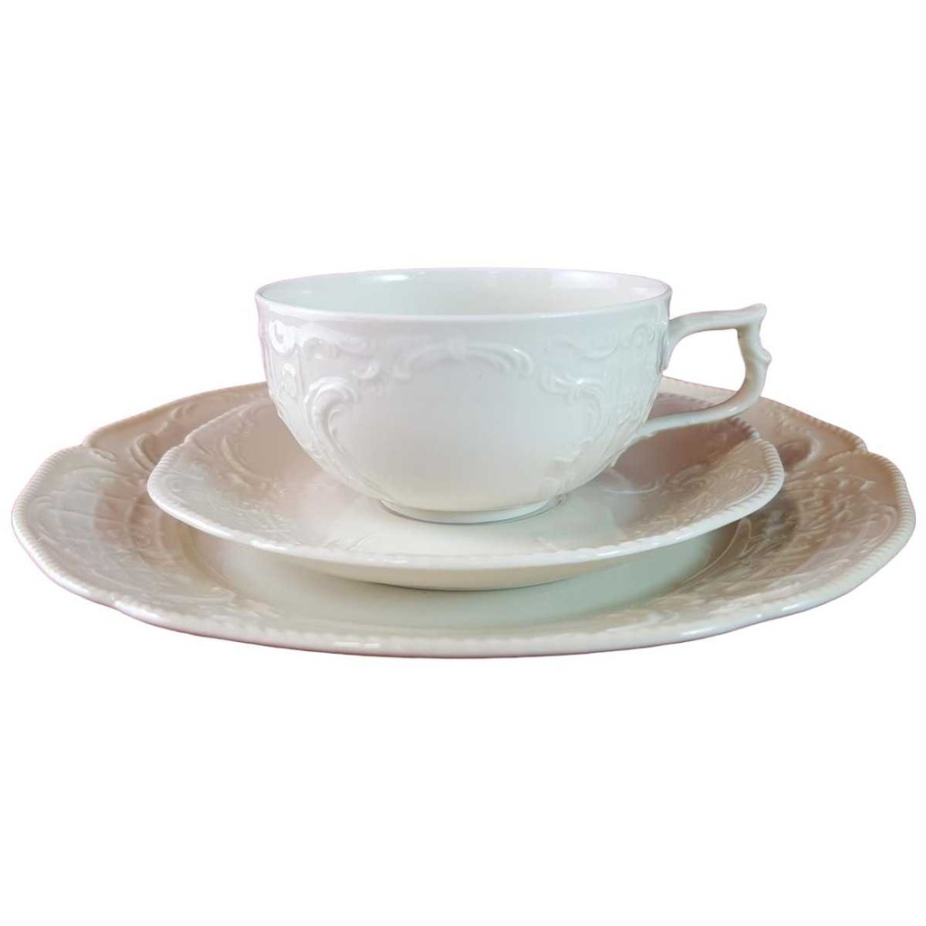 [45815092] Kuchenteller Teetasse Tasse Teegedeck Teeset 3tlg Rosenthal Sanssouci Elfenbeinfarben Elfenbein Beige gebraucht - gut Bild 2