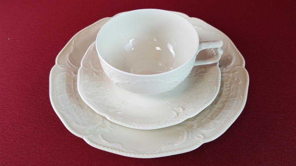 [45815092] Kuchenteller Teetasse Tasse Teegedeck Teeset 3tlg Rosenthal Sanssouci Elfenbeinfarben Elfenbein Beige gebraucht - gut Bild 3