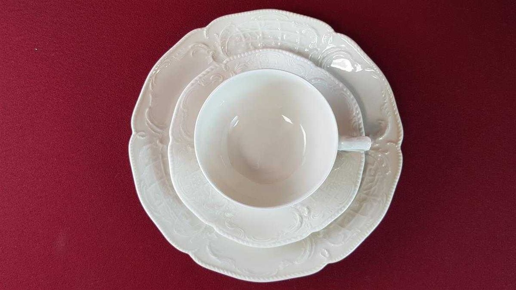 [45815092] Kuchenteller Teetasse Tasse Teegedeck Teeset 3tlg Rosenthal Sanssouci Elfenbeinfarben Elfenbein Beige gebraucht - gut Bild 4