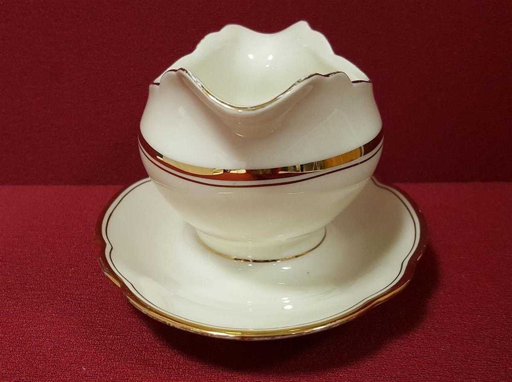 [45815102] Sauciere Goldrand 1tlg Tielsch Altwasser Beige gebraucht - gut Bild 3