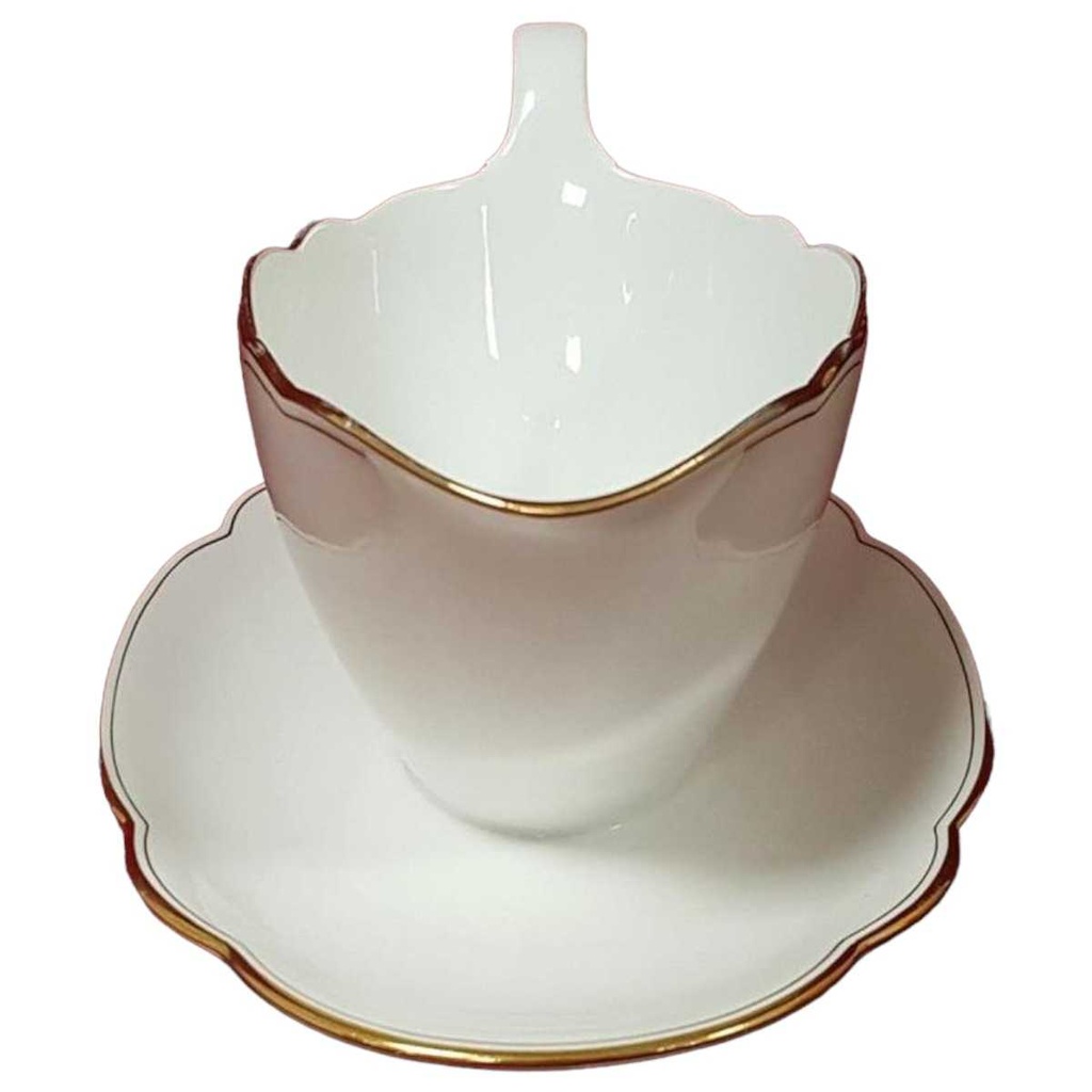 [45815103] Sauciere mit Teller Goldrand 1tlg Seltmann Weiden Inka 2679 gebraucht - gut Bild 2