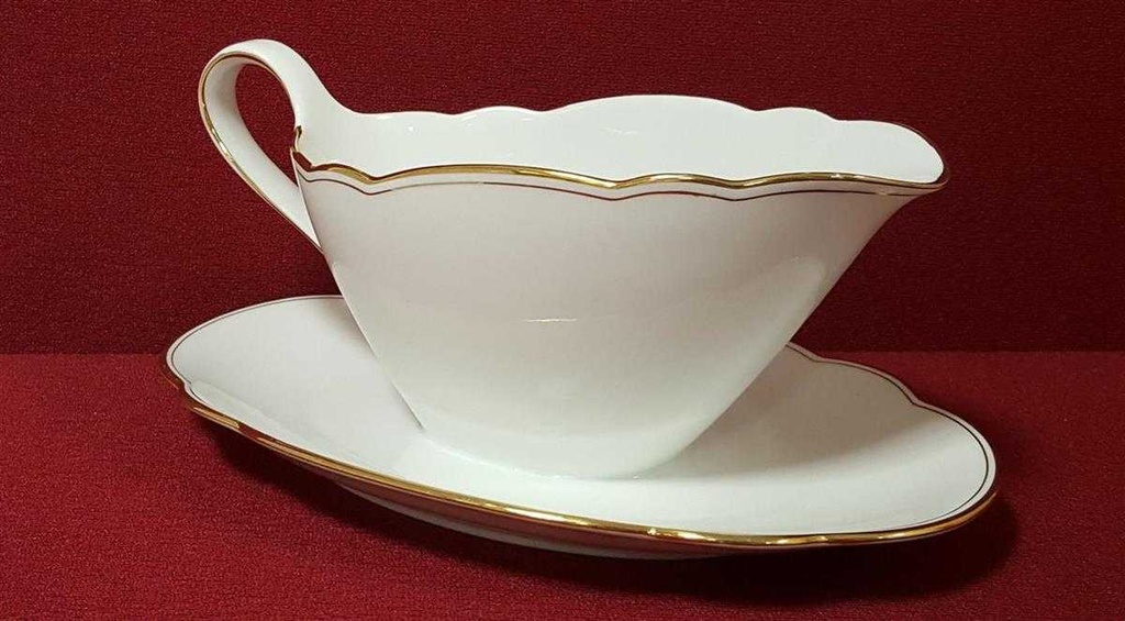 [45815103] Sauciere mit Teller Goldrand 1tlg Seltmann Weiden Inka 2679 gebraucht - gut Bild 3