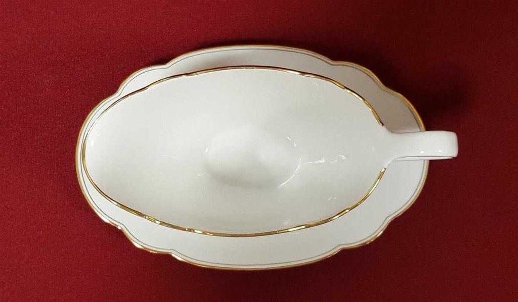[45815103] Sauciere mit Teller Goldrand 1tlg Seltmann Weiden Inka 2679 gebraucht - gut Bild 5