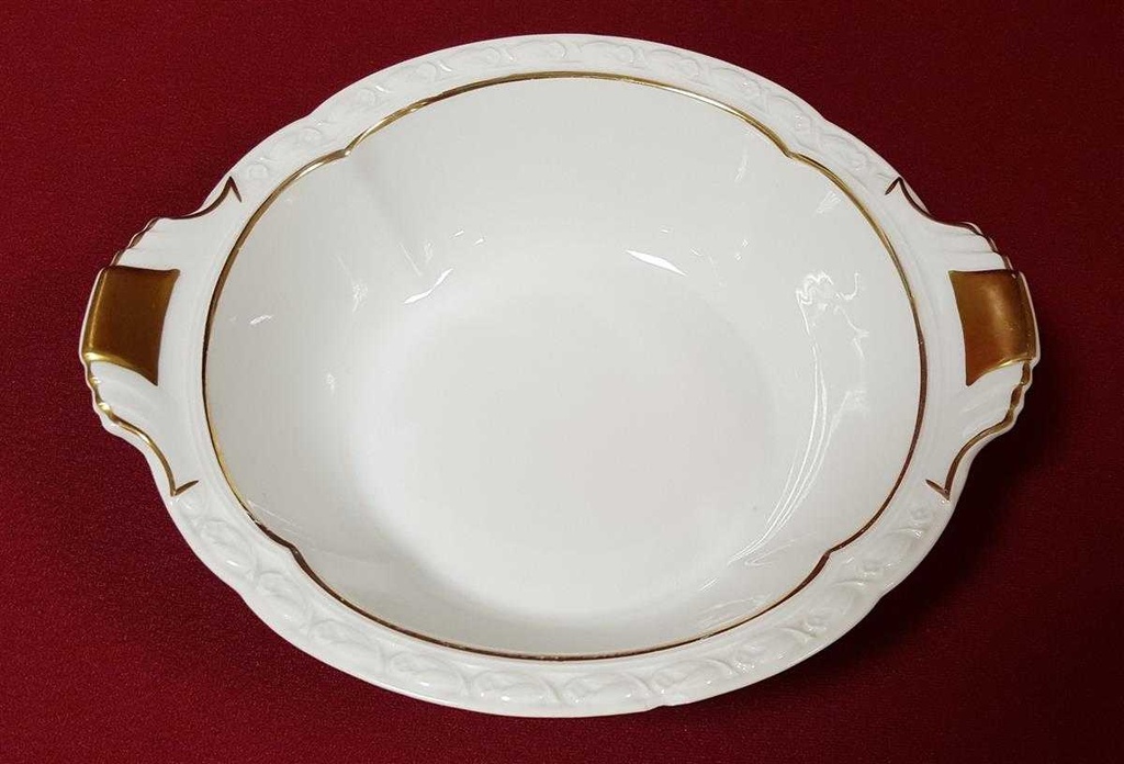[45815104] Schüssel Schale Servierschüssel Goldrand Edelstein Bavaria Frauenlob 15430 Weiß gebraucht - gut Bild 4