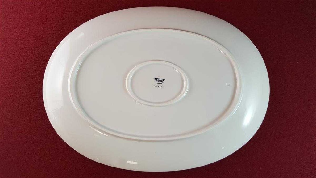 [45815111] Servierplatte Speiseplatte Fleischplatte Steakplatte Goldrand 38,9x28,5 cm Thomas Porzellan Weiß gebraucht - akzeptabel Bild 4