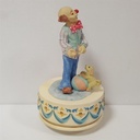[45815119] Spieluhr Clownfigur mit Hund auf Ball H 17 cm Bild 3