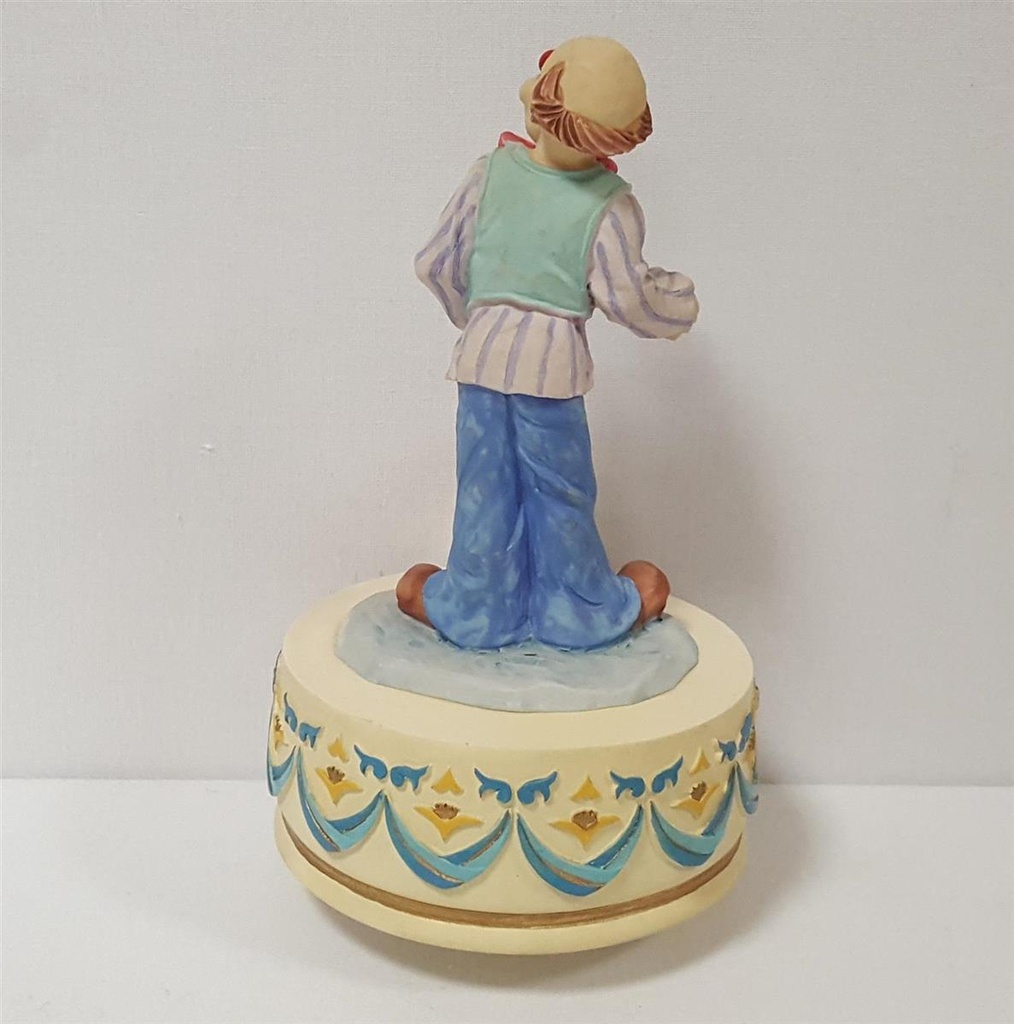 [45815119] Spieluhr Clownfigur mit Hund auf Ball H 17 cm Bild 4