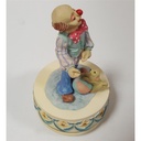 [45815119] Spieluhr Clownfigur mit Hund auf Ball H 17 cm Bild 8
