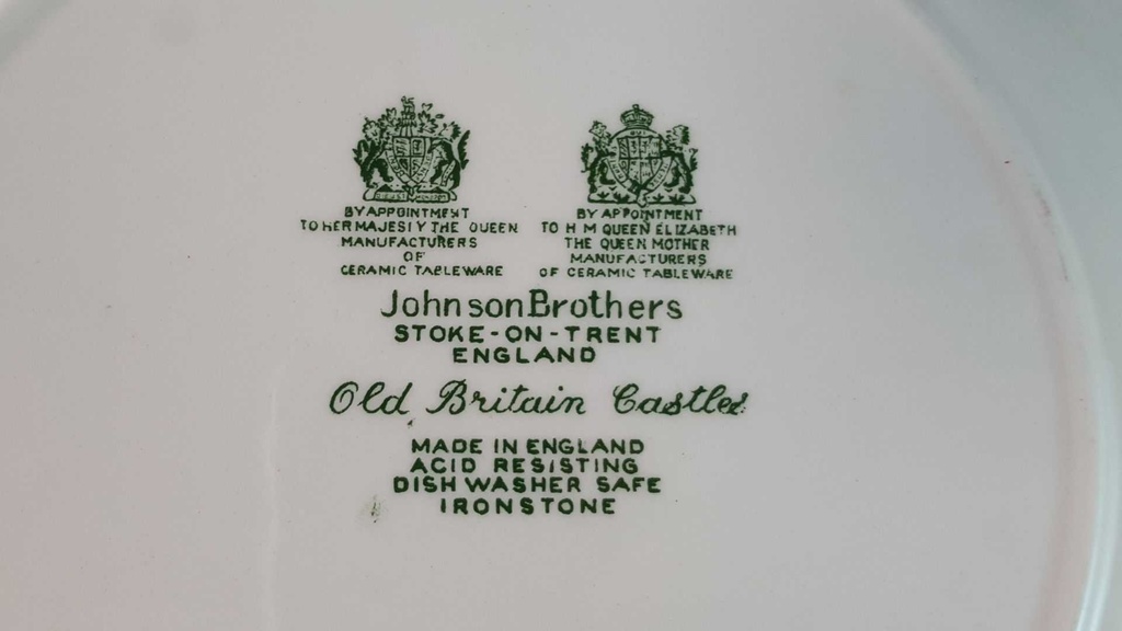 [45815132] Speiseteller Essteller 25,5 cm Johnson Bros Old Britain Castles Grün gebraucht - gut Bild 8