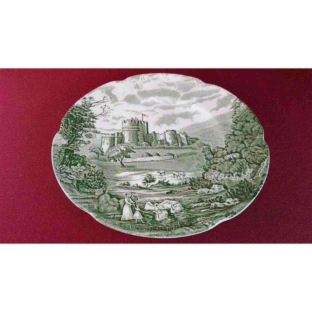 [45815134] Speiseteller Essteller 25,5 cm Johnson Bros Castle Story Grün gebraucht - sehr gut Bild 3