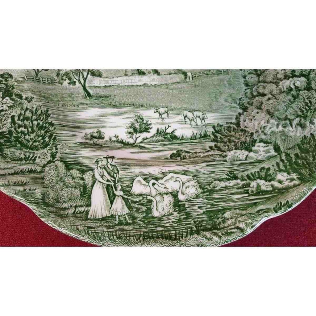 [45815134] Speiseteller Essteller 25,5 cm Johnson Bros Castle Story Grün gebraucht - sehr gut Bild 4